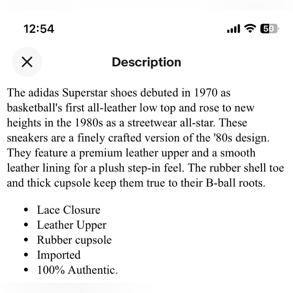 Adidas Superstar 80s Recon US 12, Crystal White/Collegiate Green. Leather NIB - Picture 3 of 7